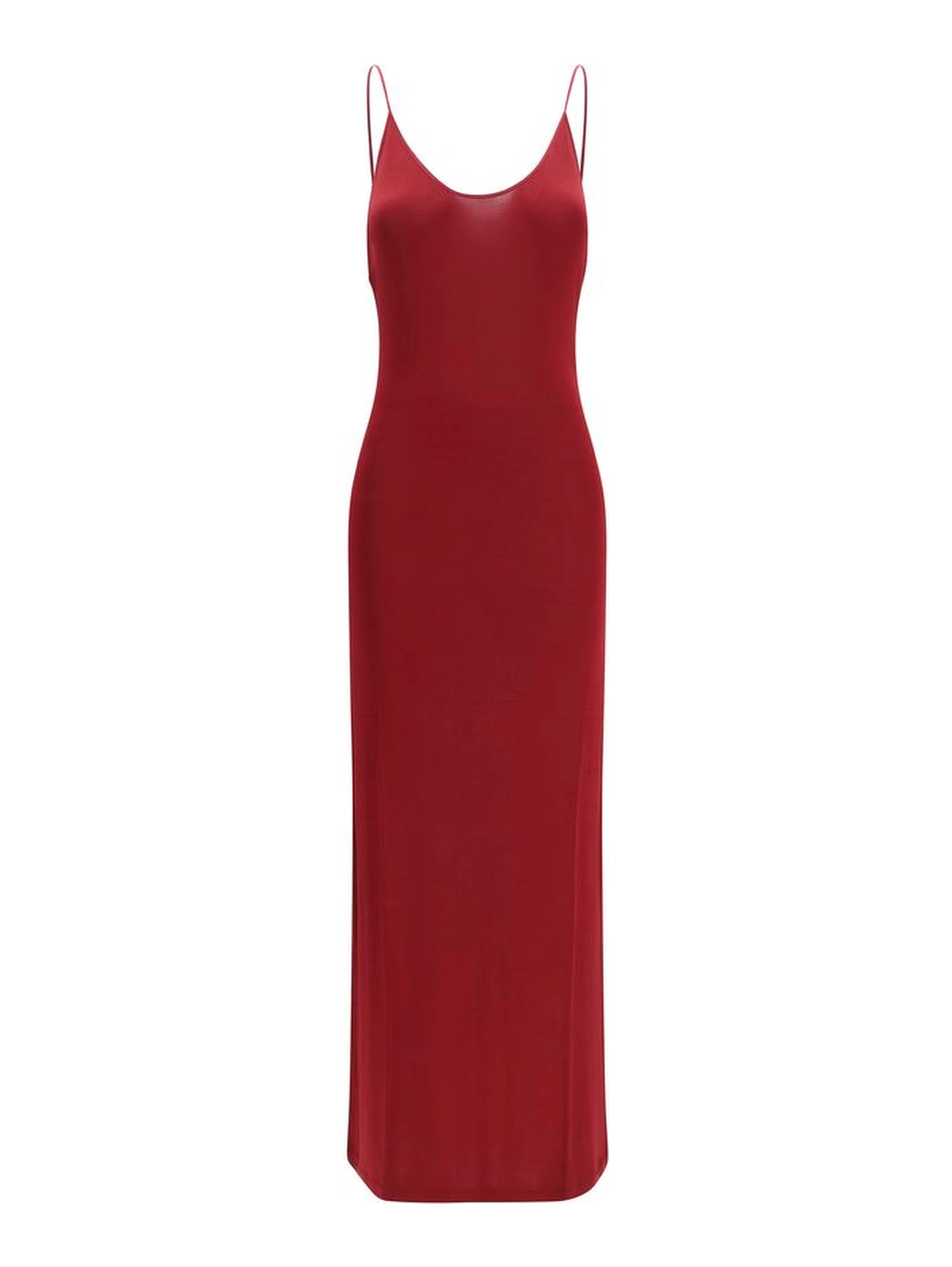 Bordeaux Viscose Casual Dress