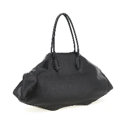 Black Calfskin Shoulder Bag
