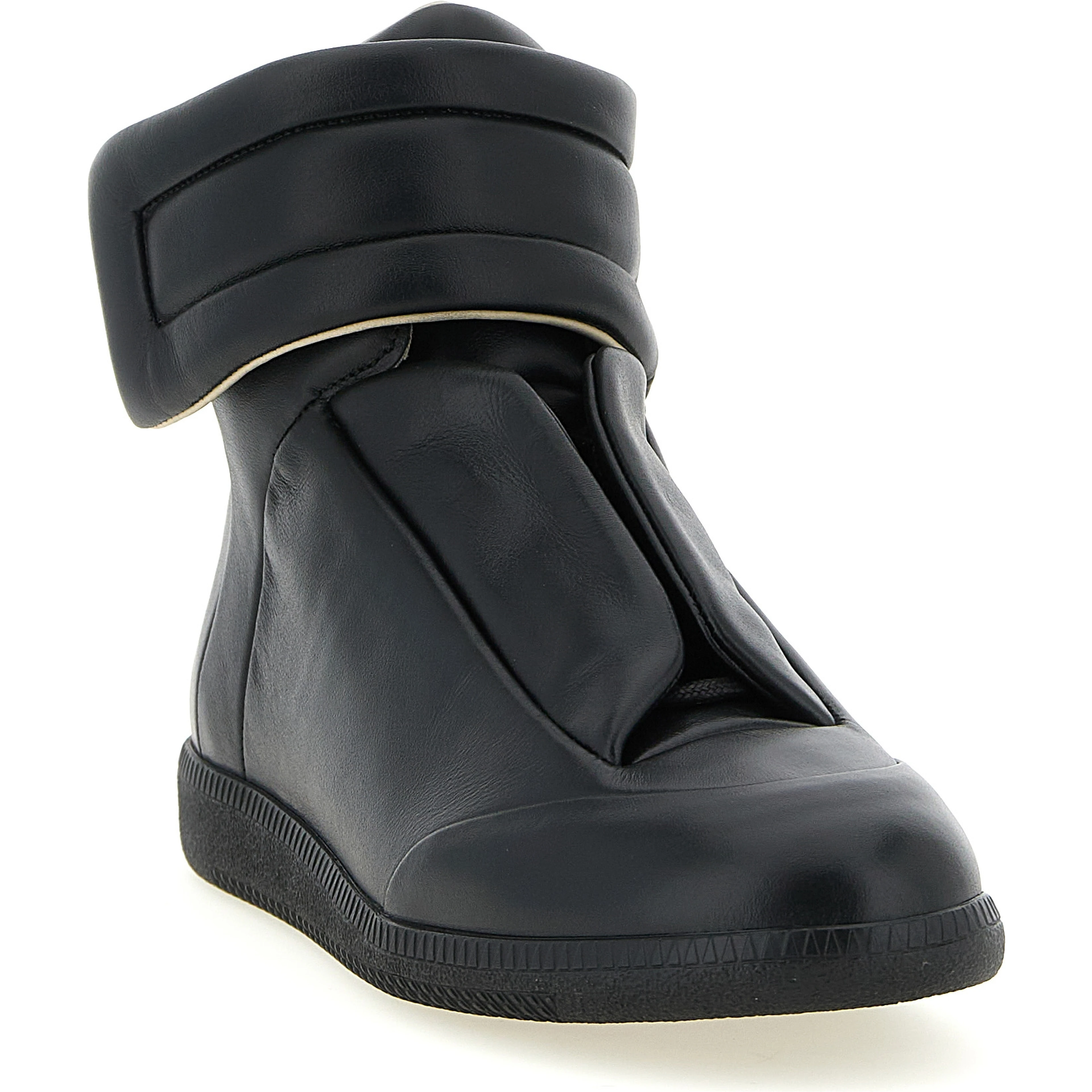 Black Calfskin Chunky Sneakers