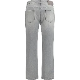 Gray Cotton Boyfriend Jeans