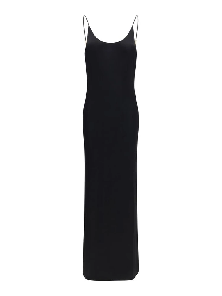 Black Viscose Casual Dress