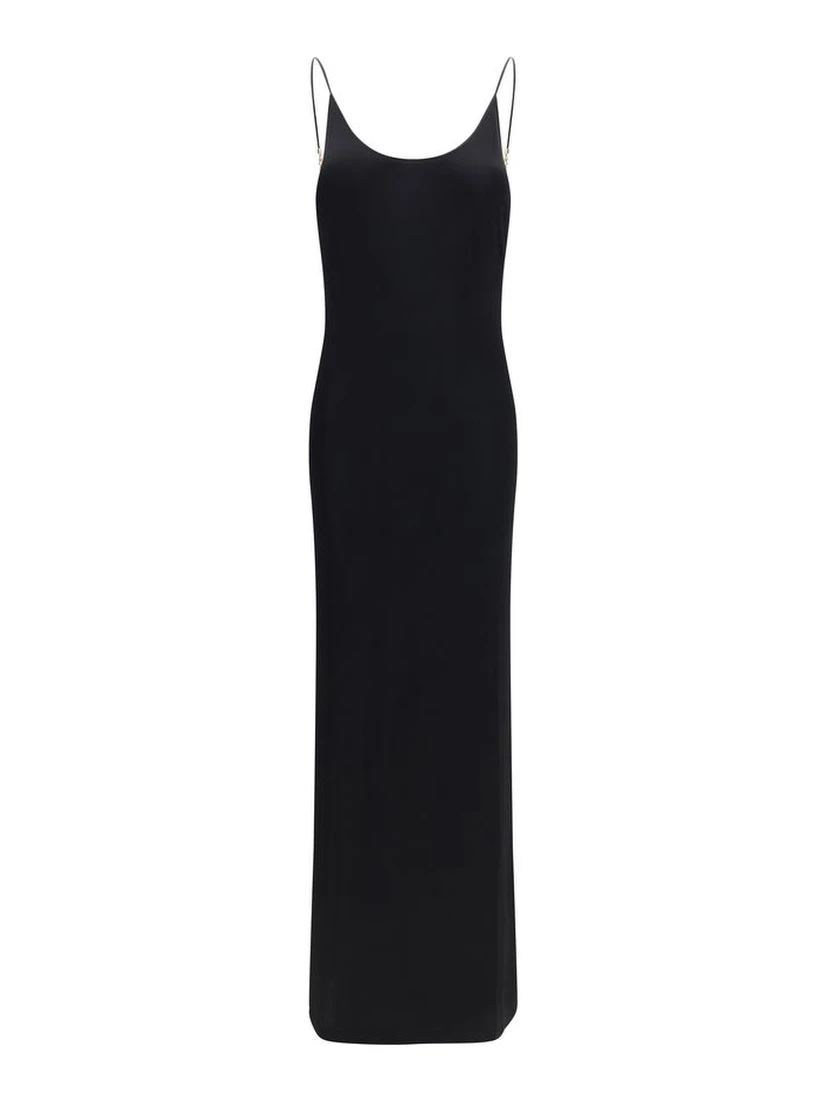 Black Viscose Casual Dress