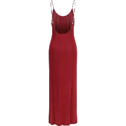 Bordeaux Viscose Casual Dress