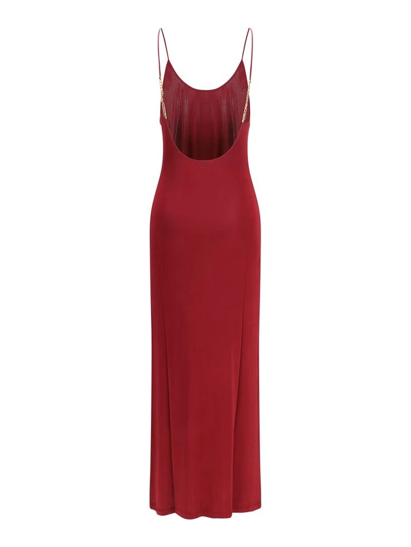 Bordeaux Viscose Casual Dress