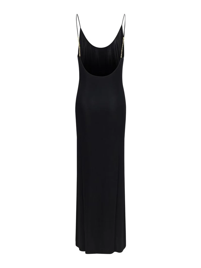 Black Viscose Casual Dress