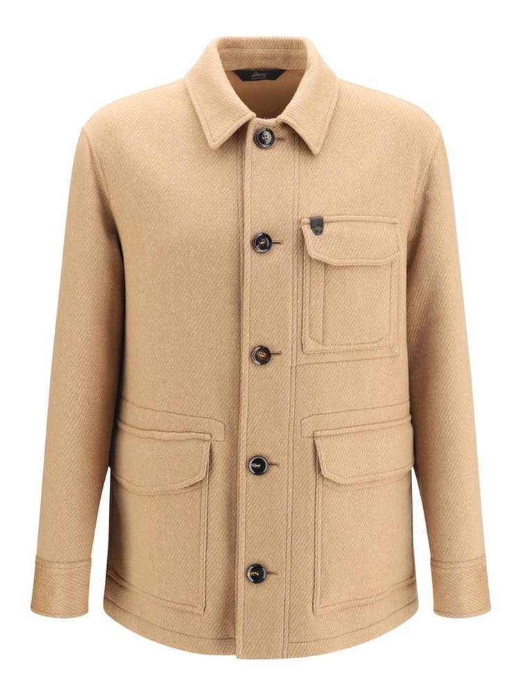 Beige Cashmere Leather Jacket