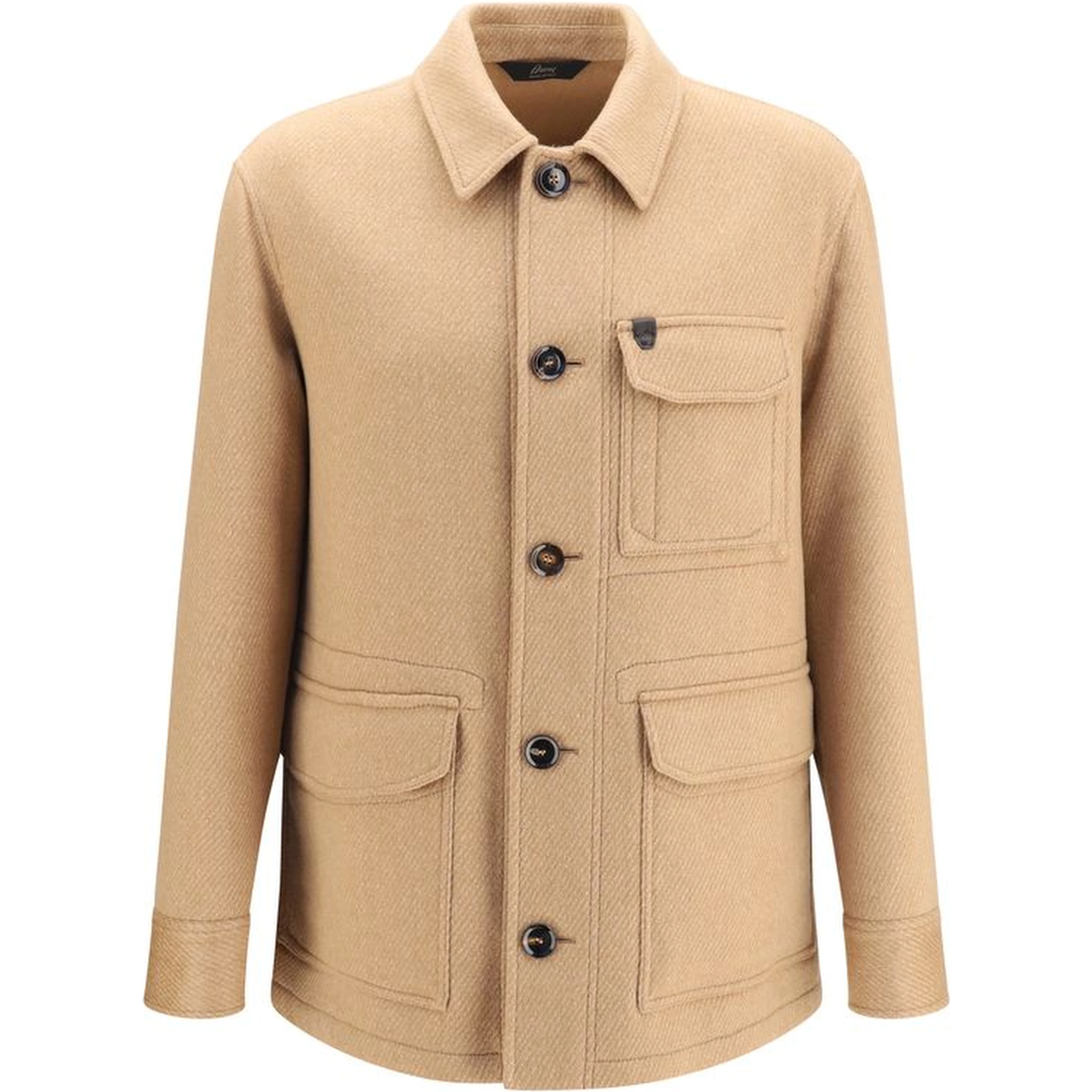 Beige Cashmere Leather Jacket