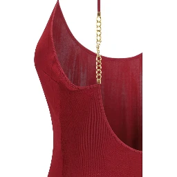 Bordeaux Viscose Casual Dress