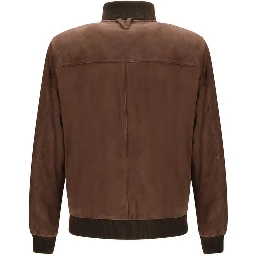 Brown Calf Leather Bos Taurus Bomber
