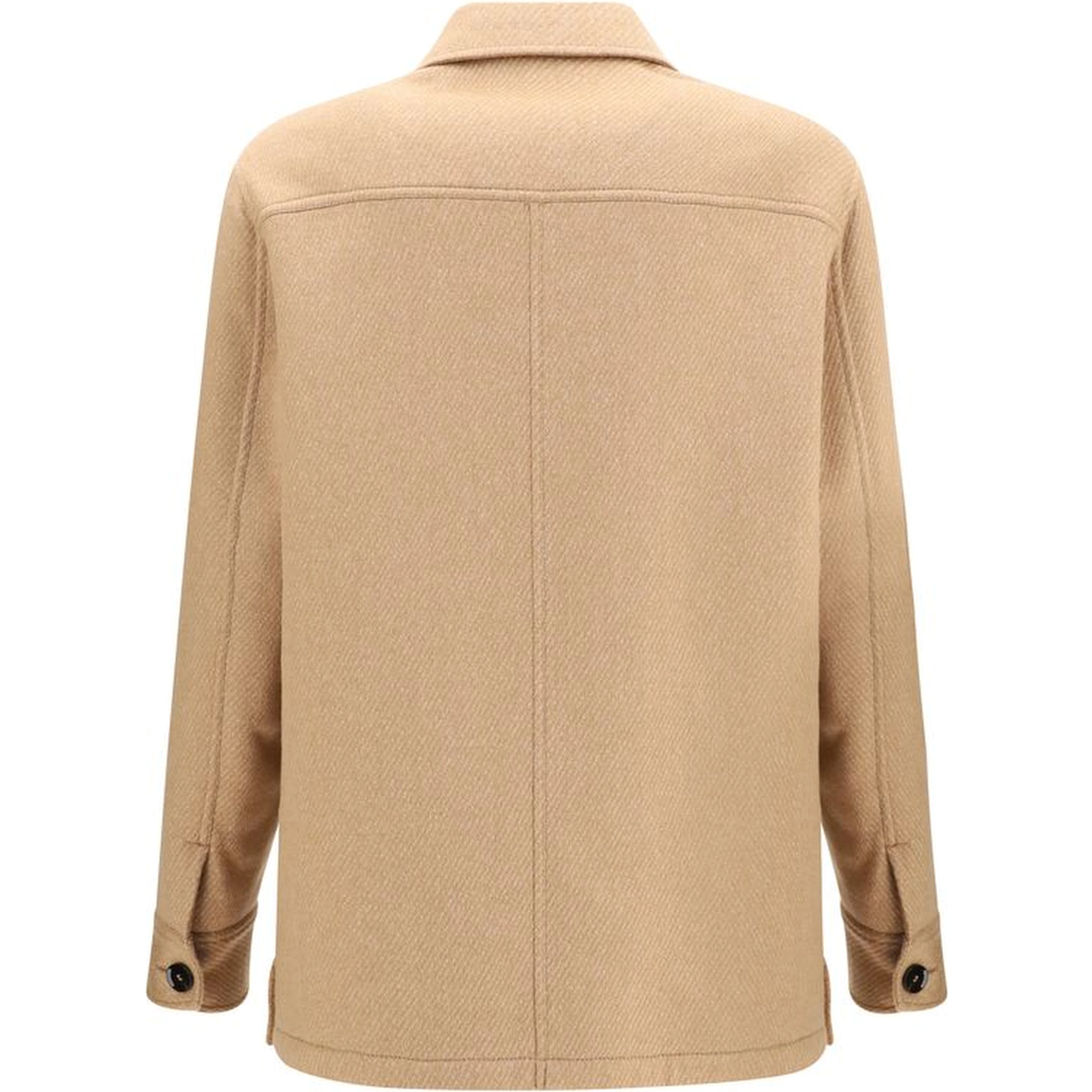 Beige Cashmere Leather Jacket