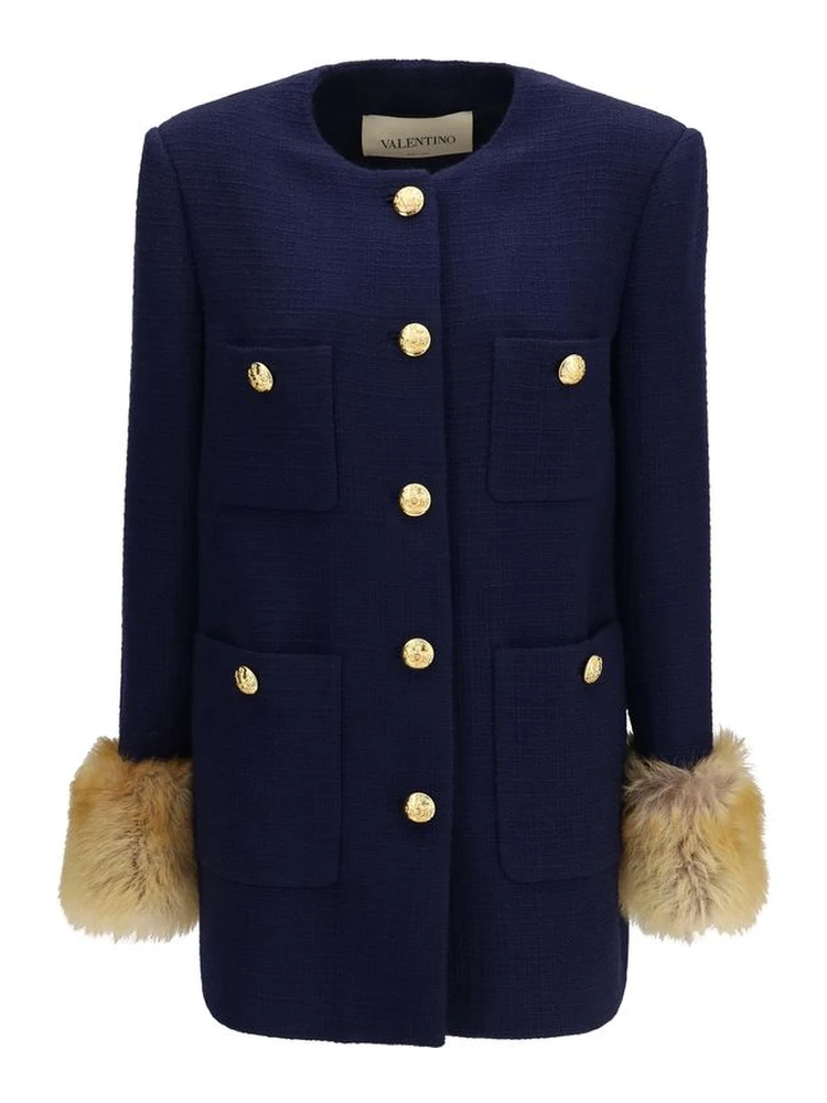 Blue Wool Oves Aries Coat
