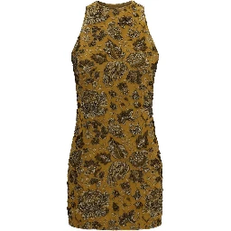 Brown Polyamide Casual Dress