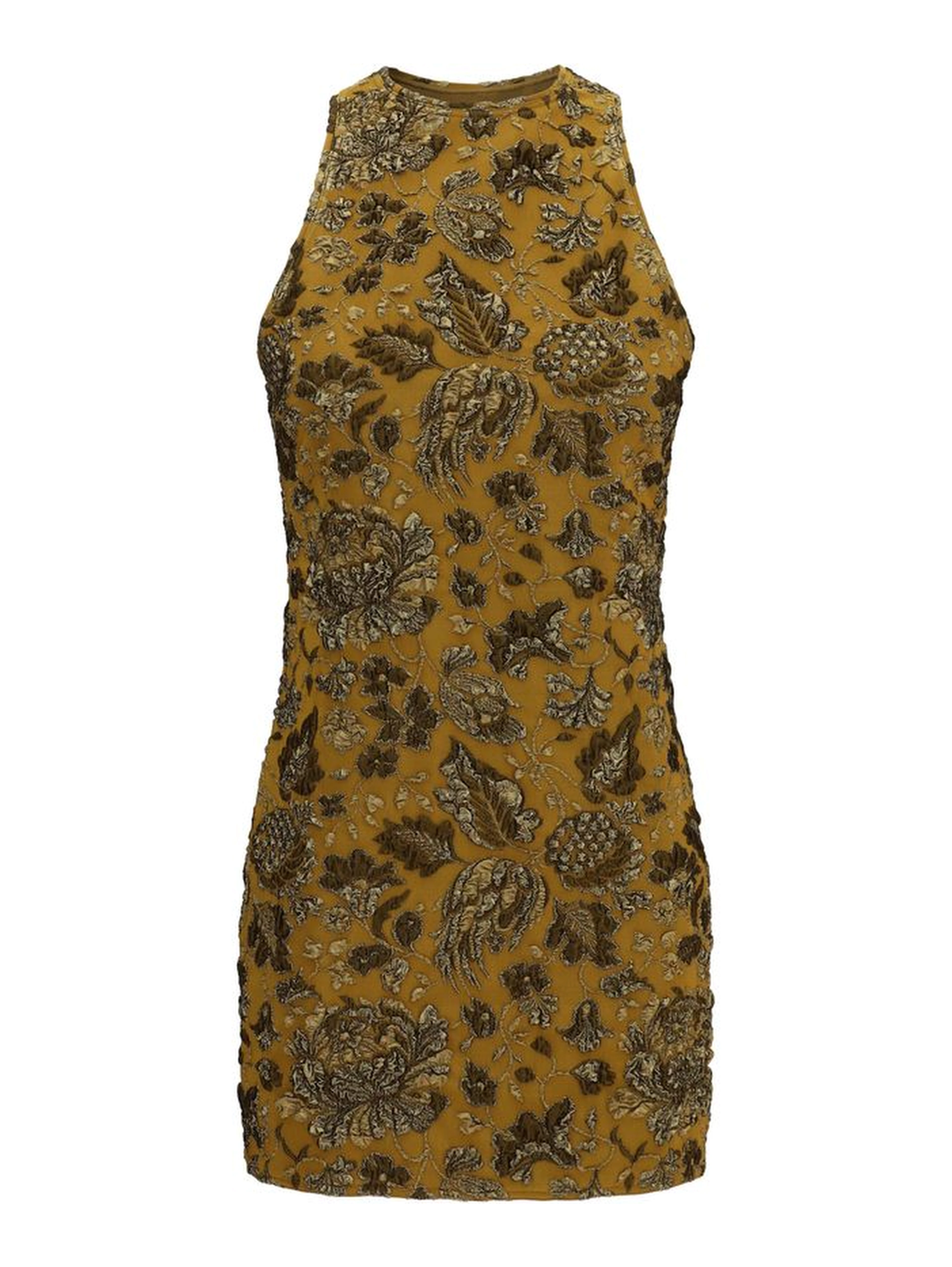 Brown Polyamide Casual Dress