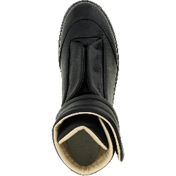 Black Calfskin Chunky Sneakers