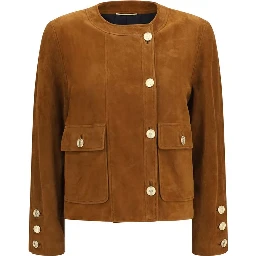 Brown Lamb Ovis Aries Aries Full-Length Jacket