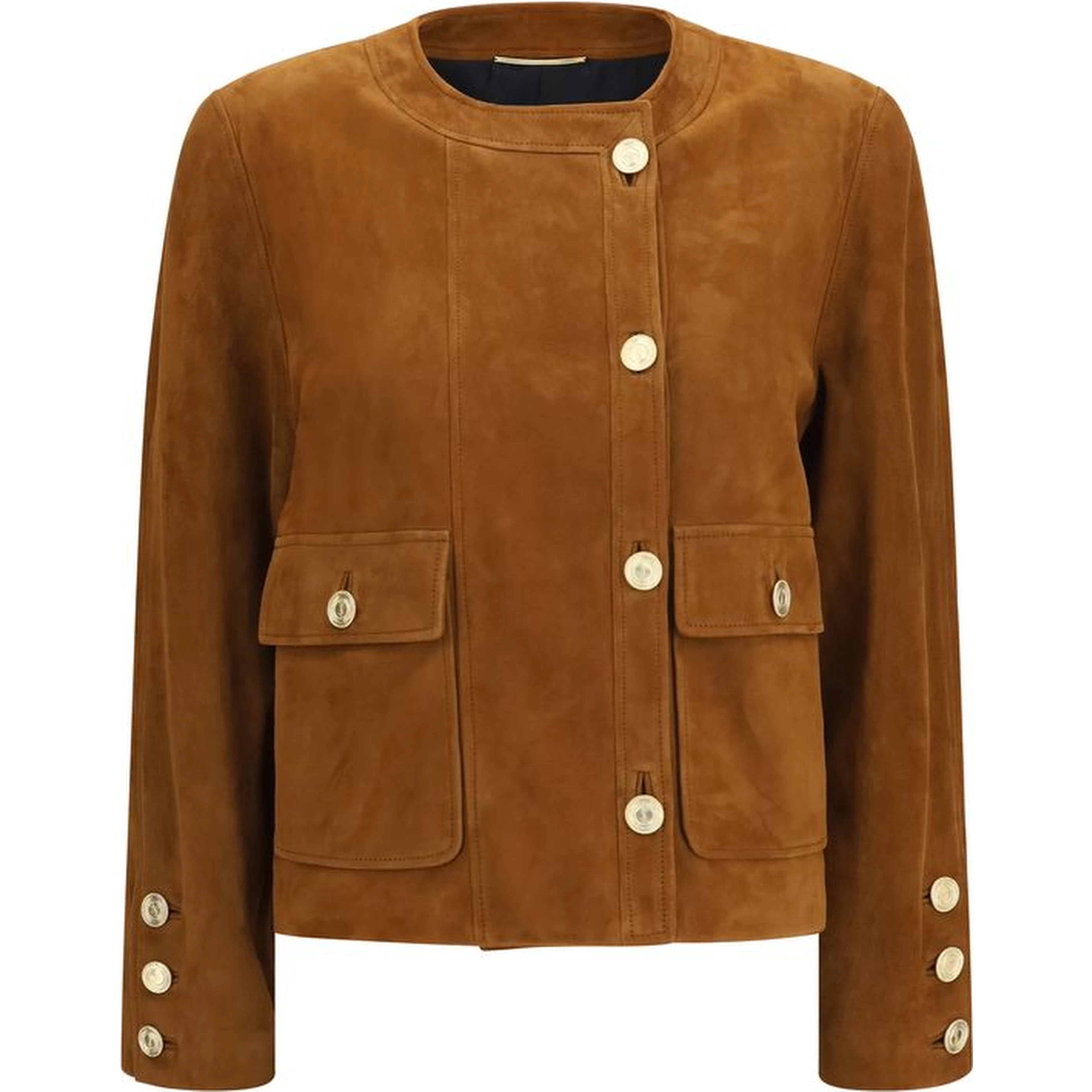 Brown Lamb Ovis Aries Aries Full-Length Jacket