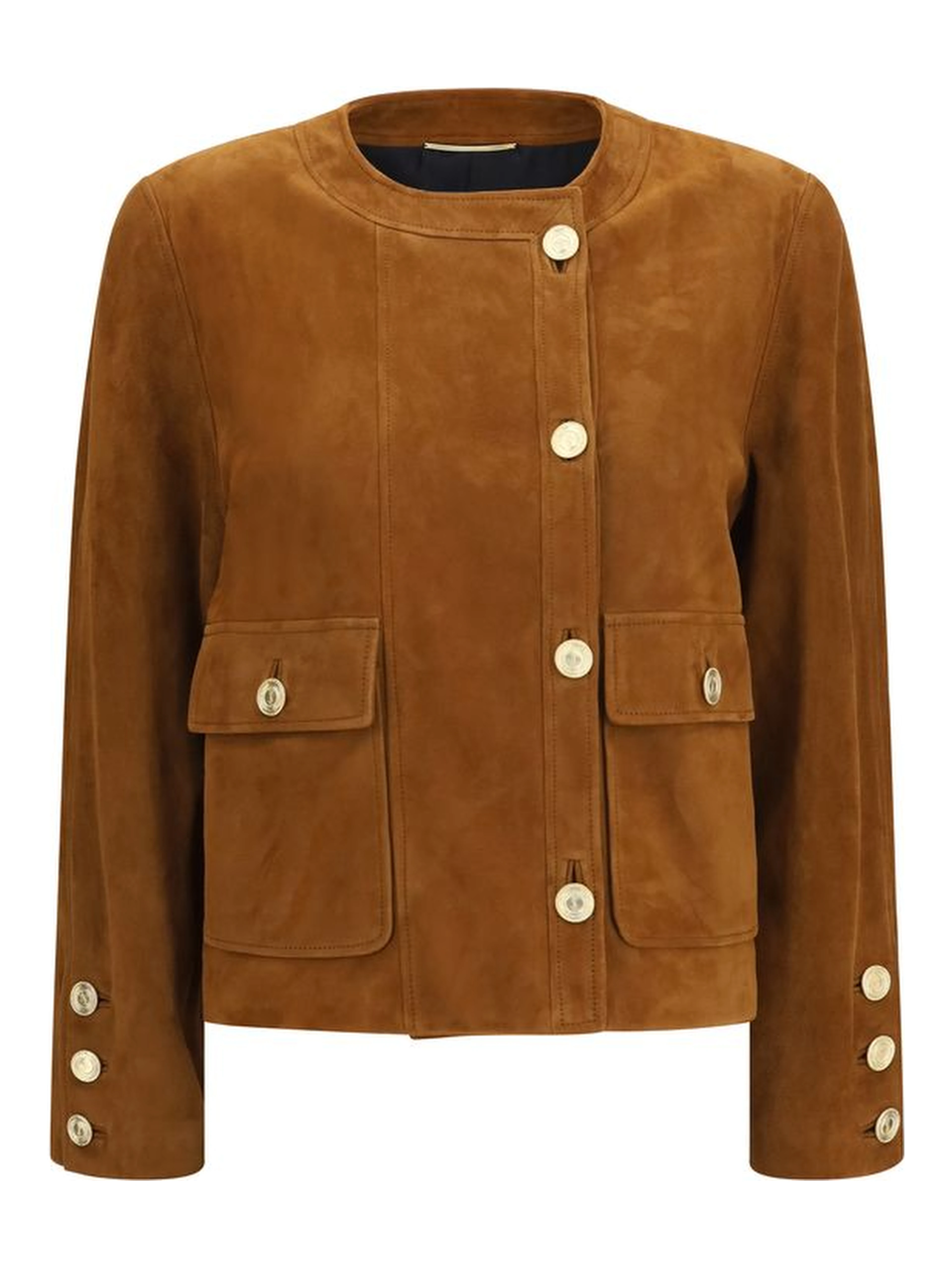 Brown Lamb Ovis Aries Aries Full-Length Jacket