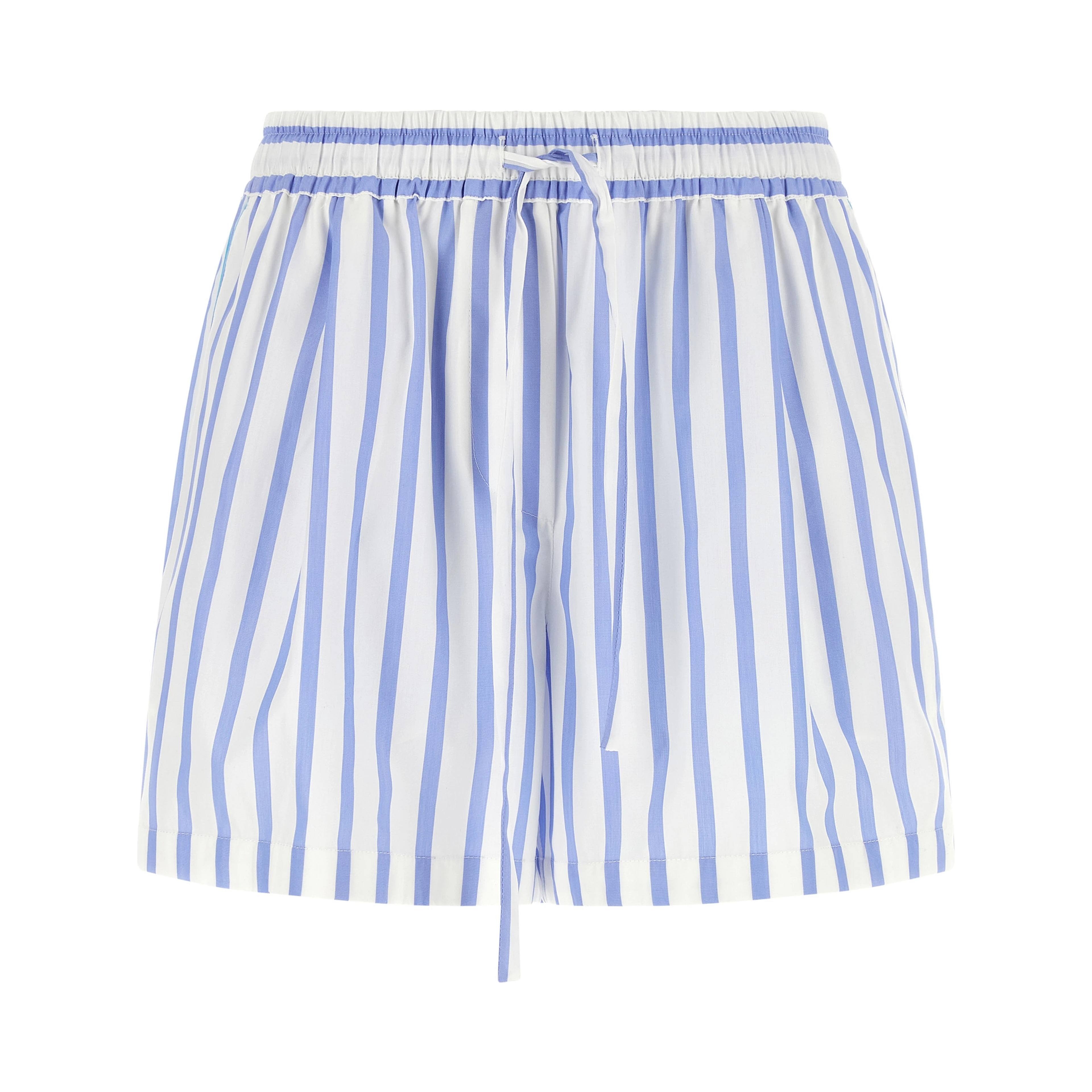 Blue Cotton Bermuda Shorts