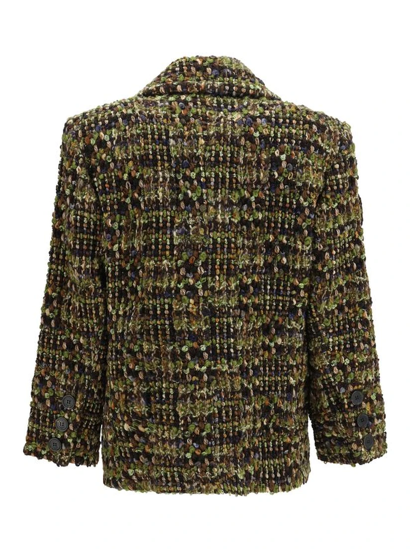 Multicolor Wool Oves Aries Full-Length Jacket