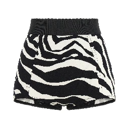 Bicolor Cotton Bermuda Shorts