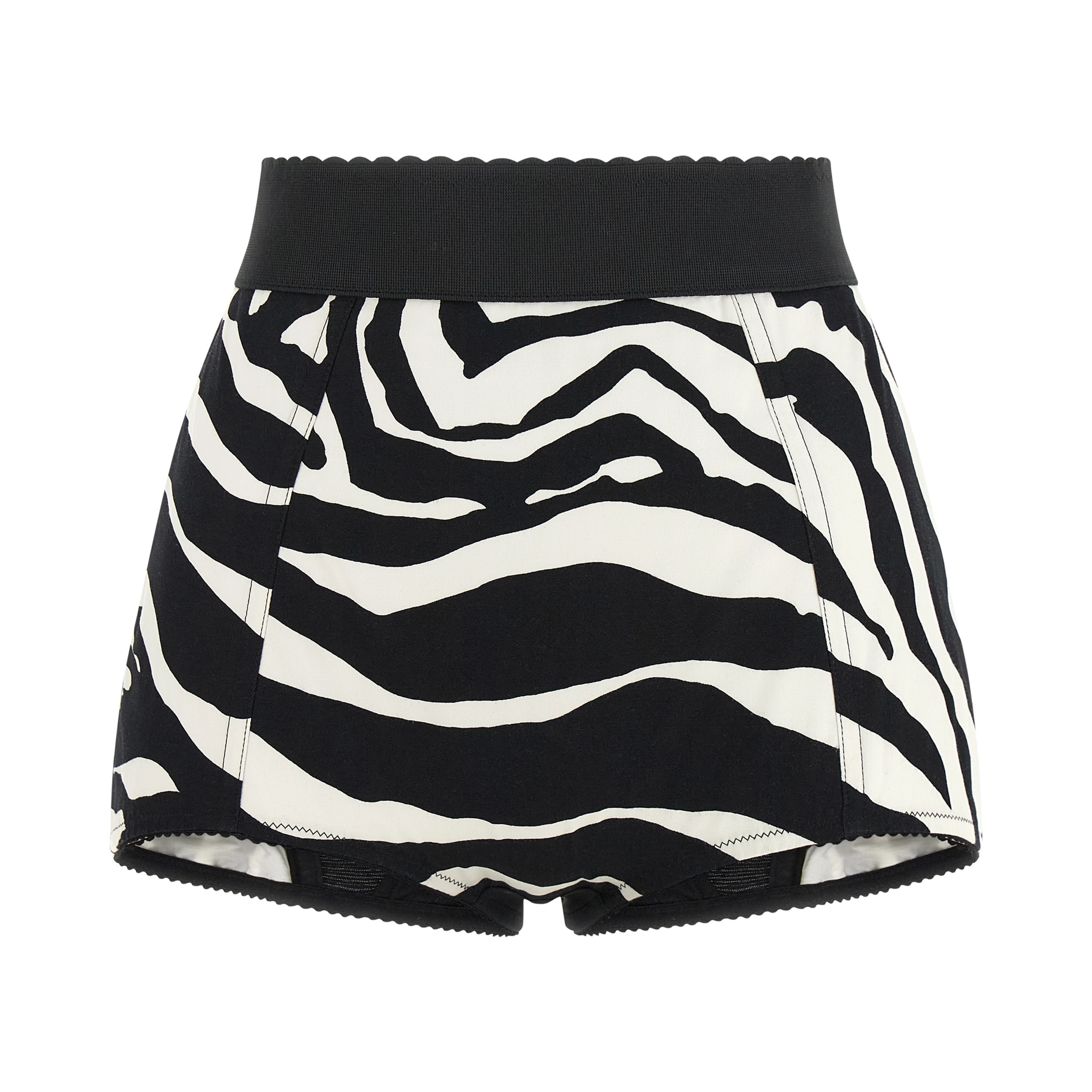 Bicolor Cotton Bermuda Shorts