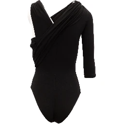 Black Women Viscose Bodysuit