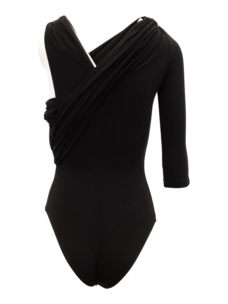 Black Women Viscose Bodysuit