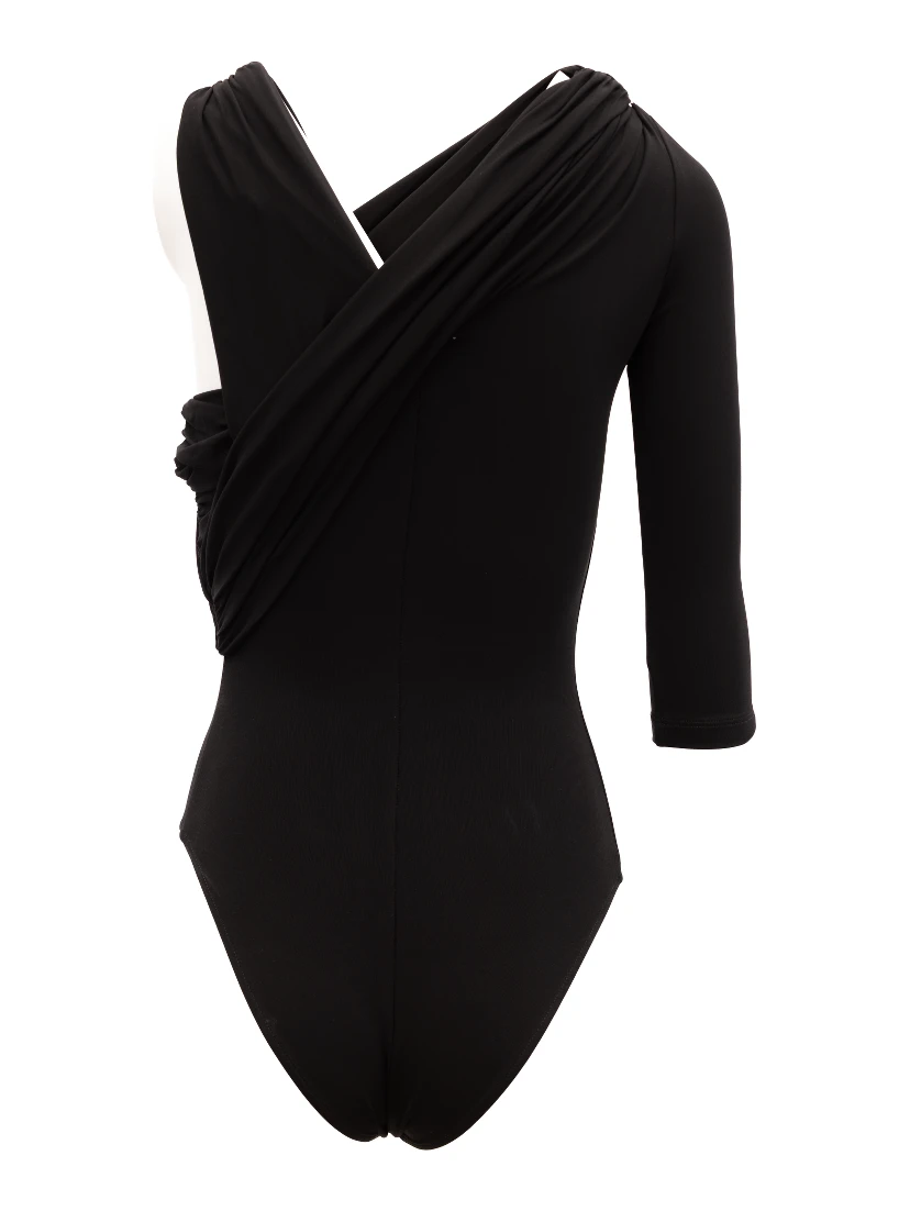 Black Women Viscose Bodysuit