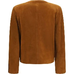 Brown Lamb Ovis Aries Aries Full-Length Jacket