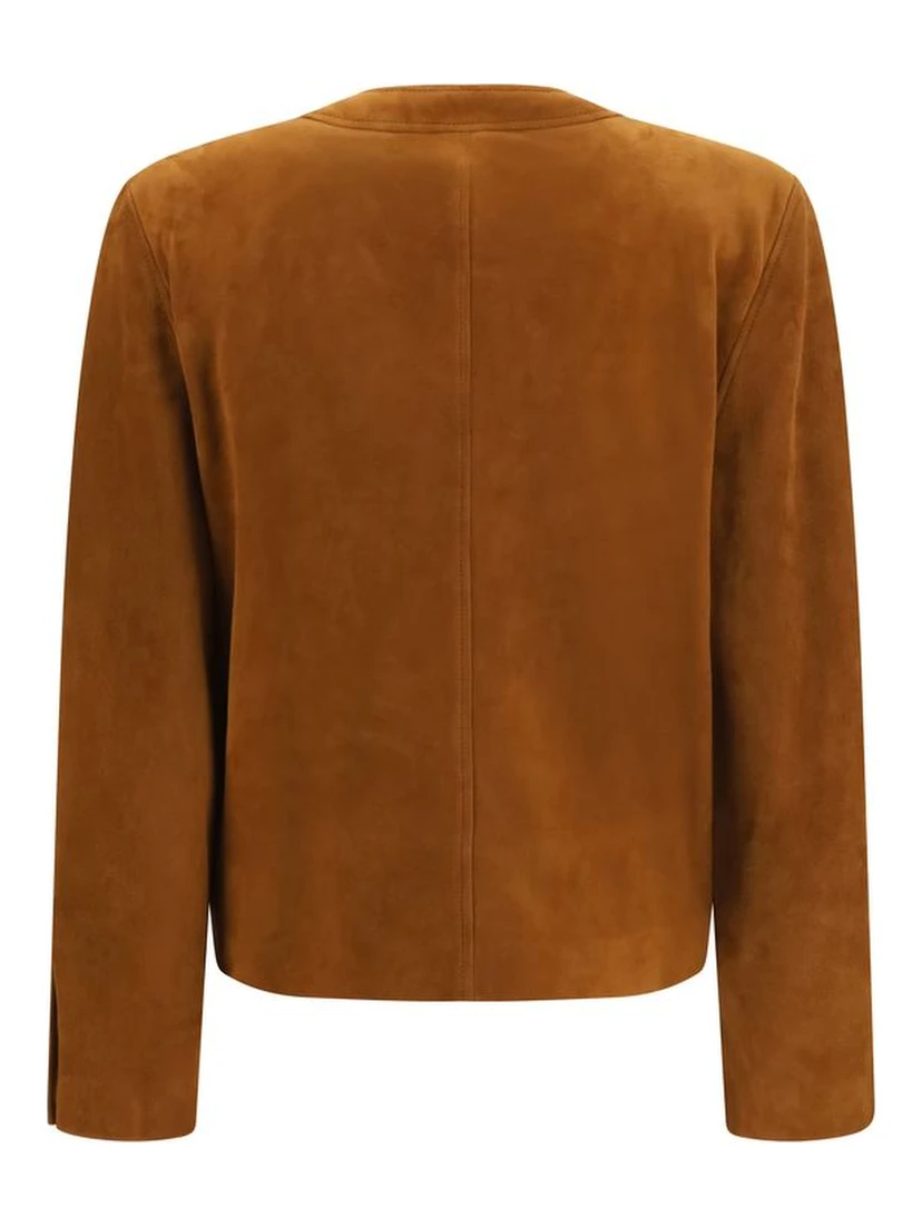 Brown Lamb Ovis Aries Aries Full-Length Jacket