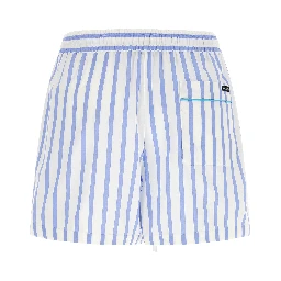 Blue Cotton Bermuda Shorts
