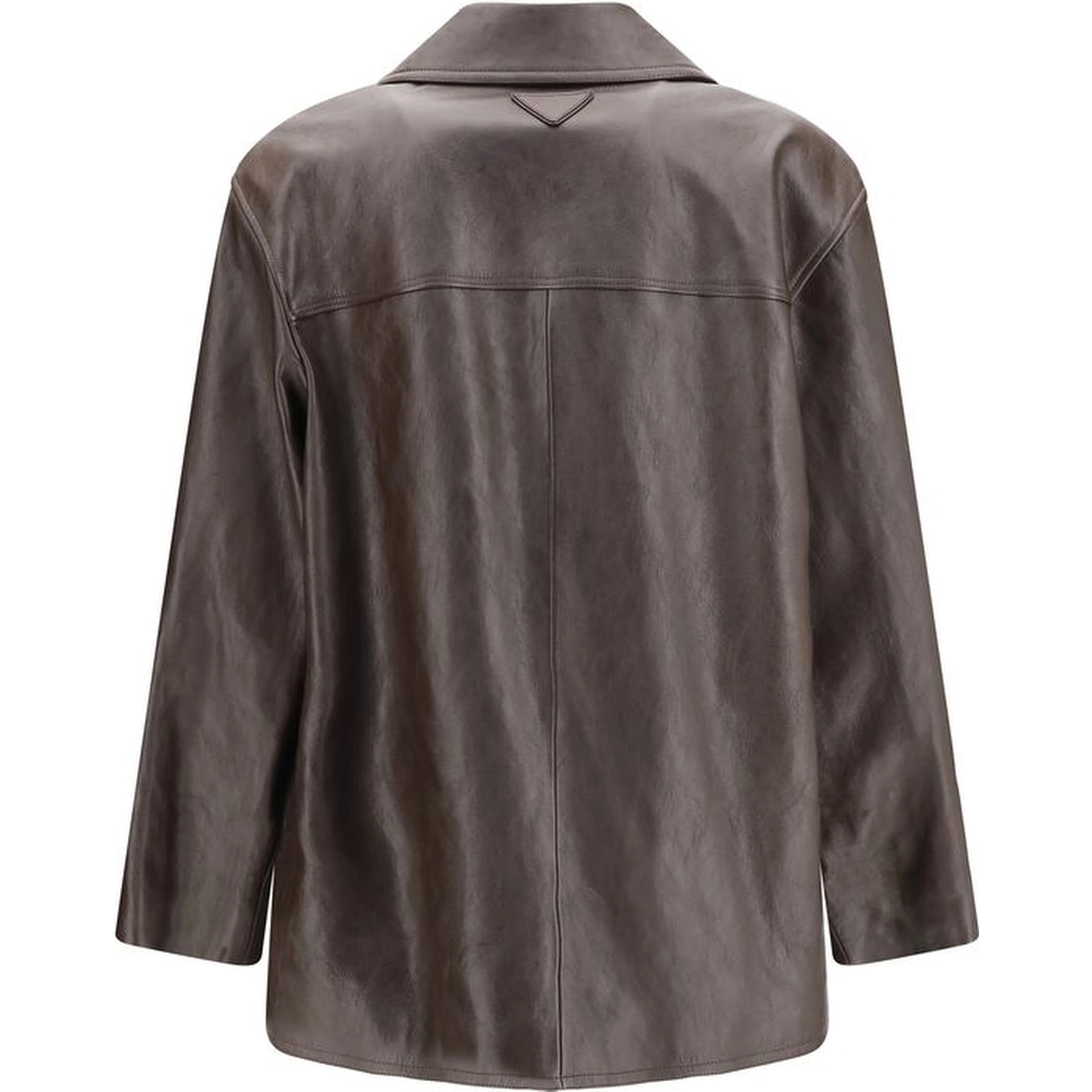 Black Wool Oves Aries Leather Jacket