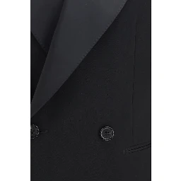 Black Wool Oves Aries Leather Jacket
