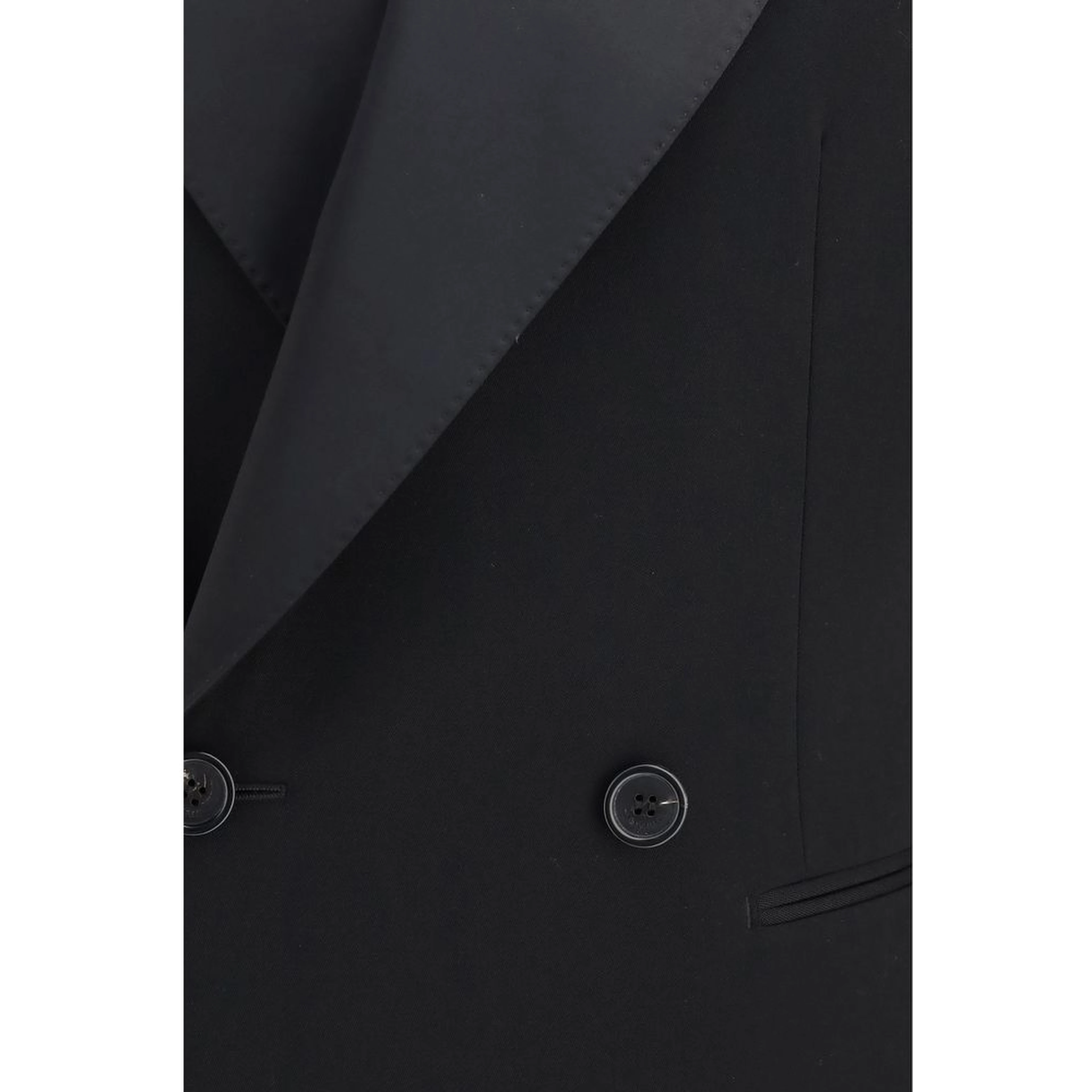 Black Wool Oves Aries Leather Jacket