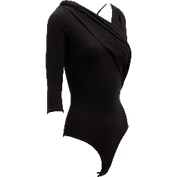Black Women Viscose Bodysuit
