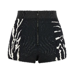 Bicolor Cotton Bermuda Shorts