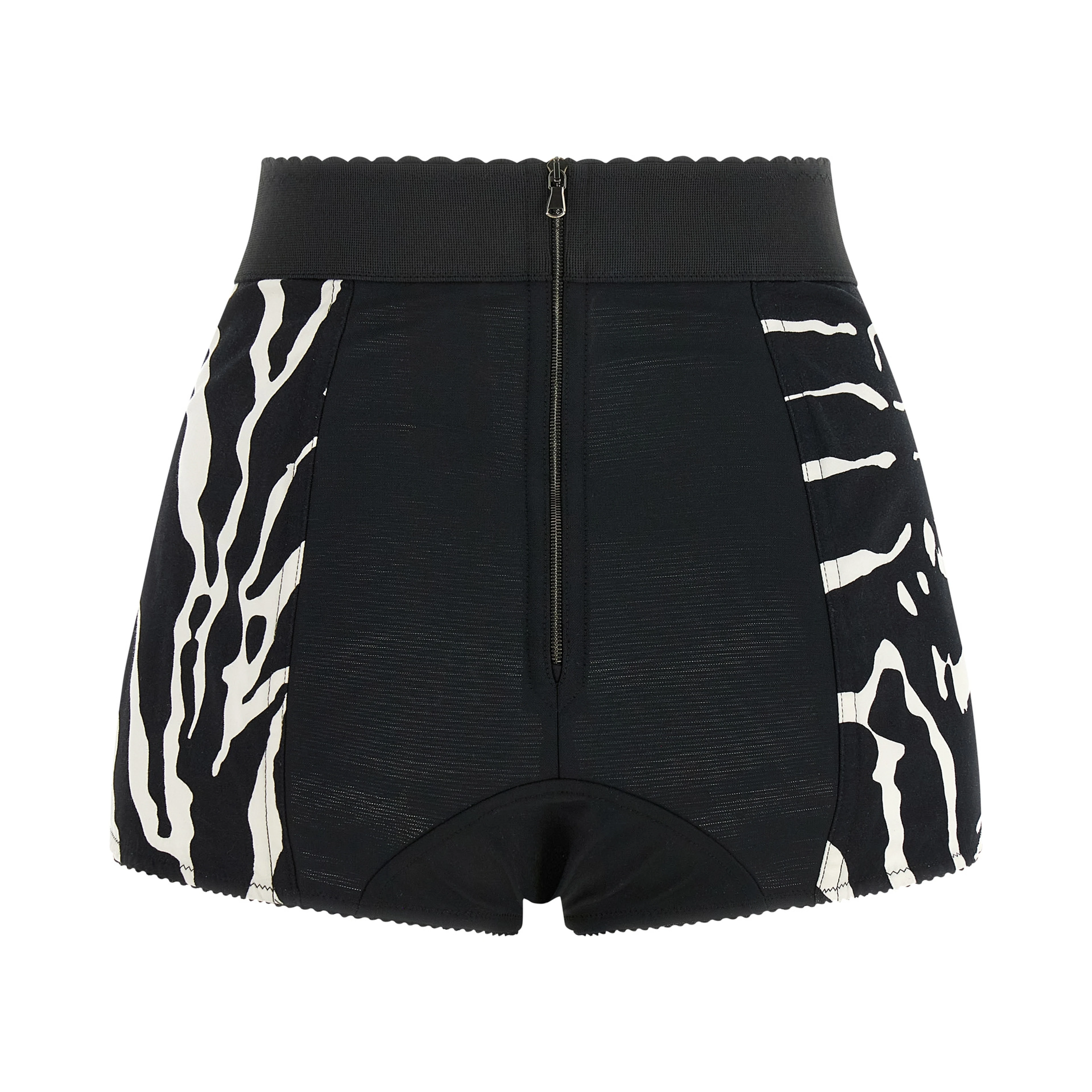 Bicolor Cotton Bermuda Shorts