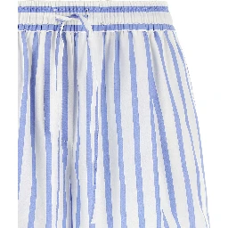 Blue Cotton Bermuda Shorts