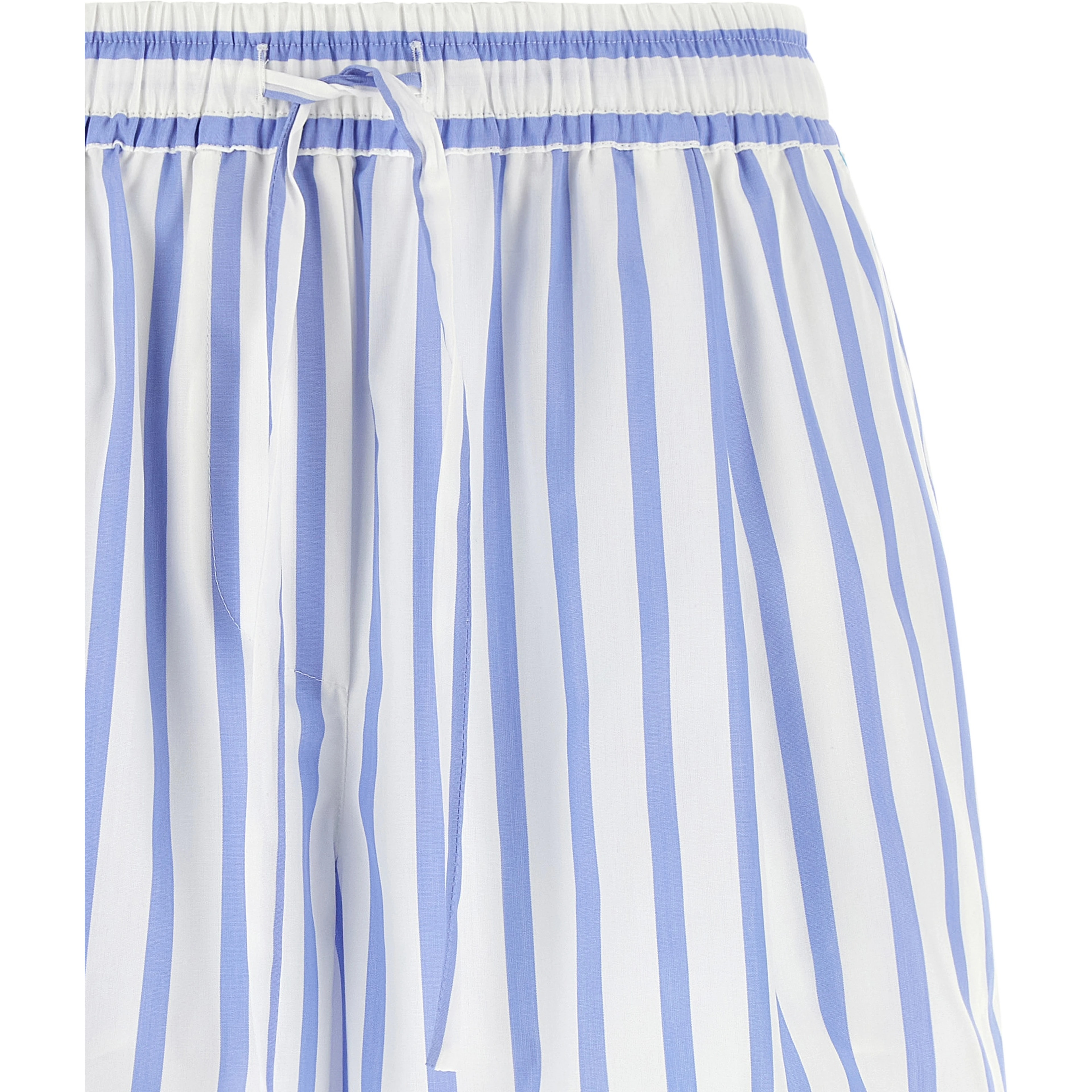 Blue Cotton Bermuda Shorts