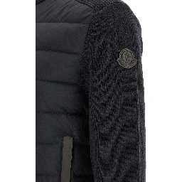Blue Leather Cardigan