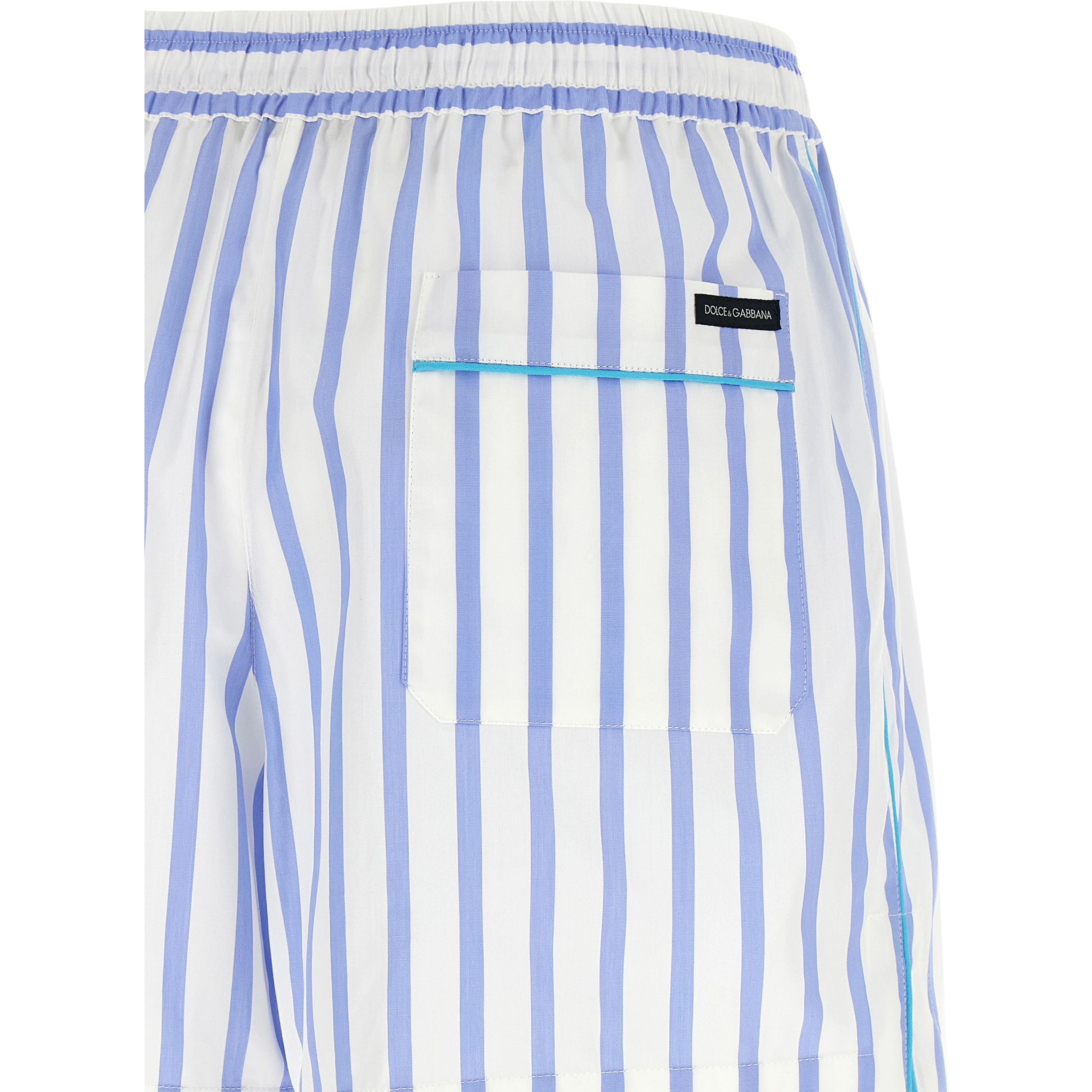 Blue Cotton Bermuda Shorts