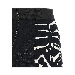 Bicolor Cotton Bermuda Shorts