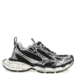 Black Polyethylene Athletic Sneakers