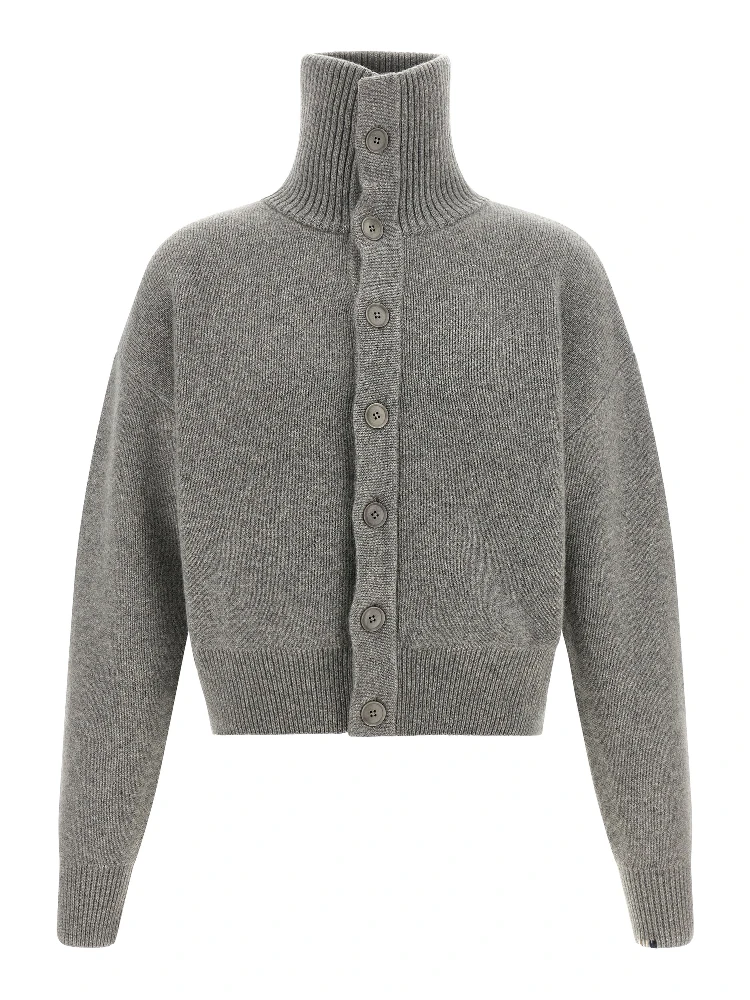 Gray Cashmere Cardigan