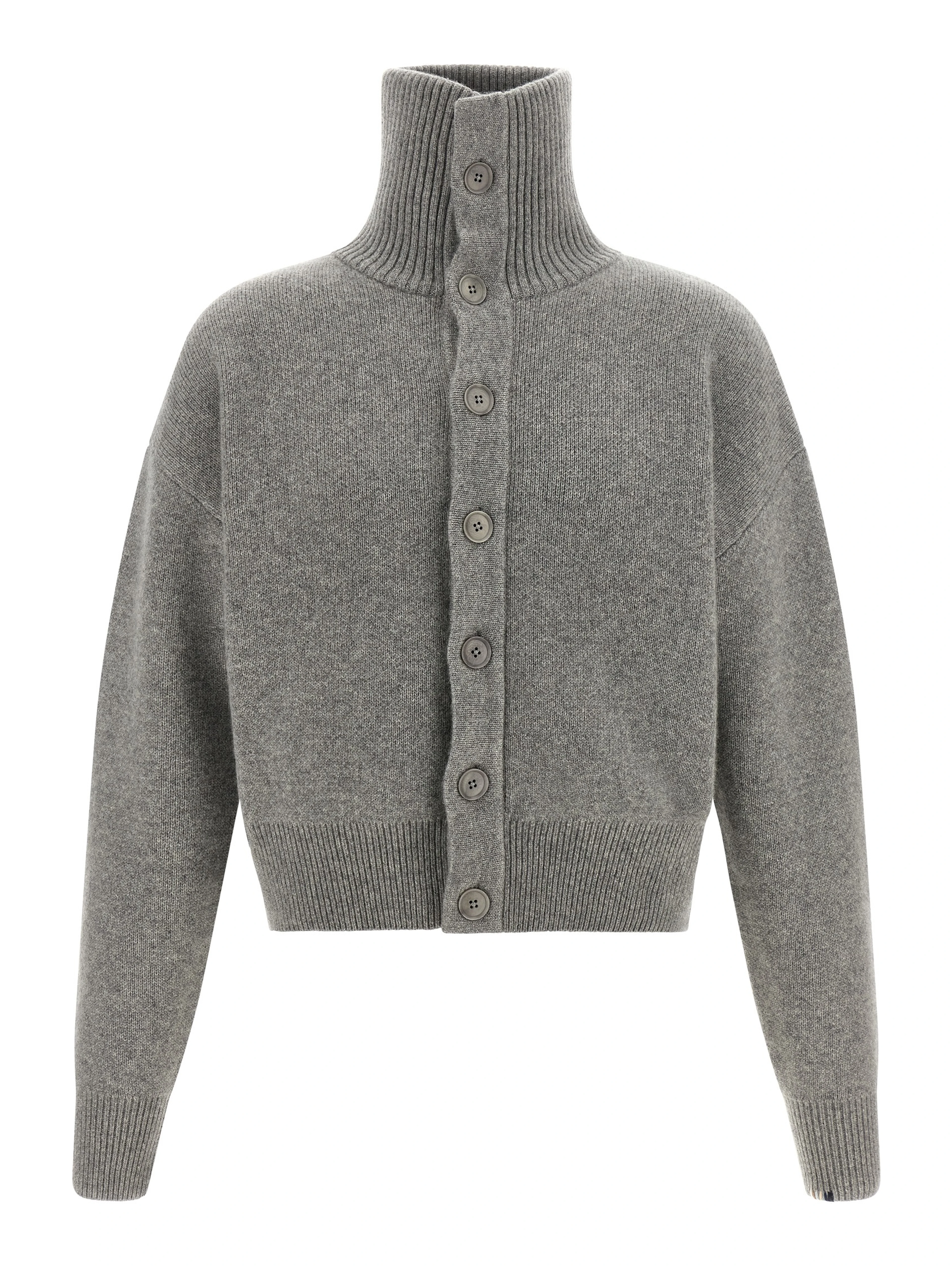 Gray Cashmere Cardigan