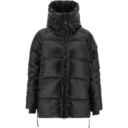 Black Polyamide Full-Length Jacket