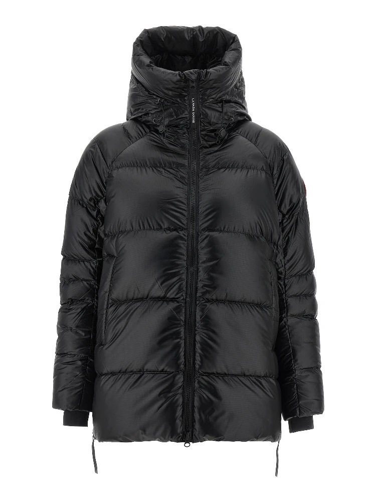 Black Polyamide Full-Length Jacket