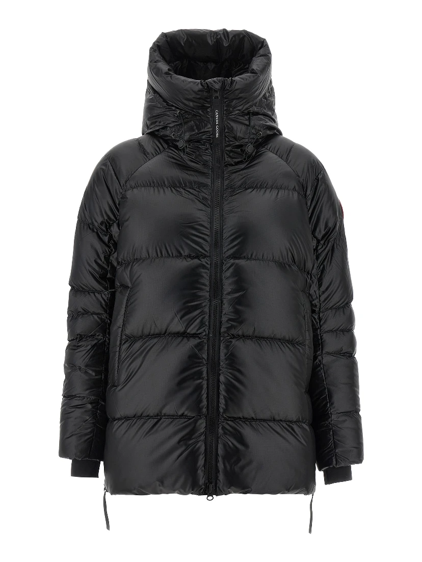 Black Polyamide Full-Length Jacket