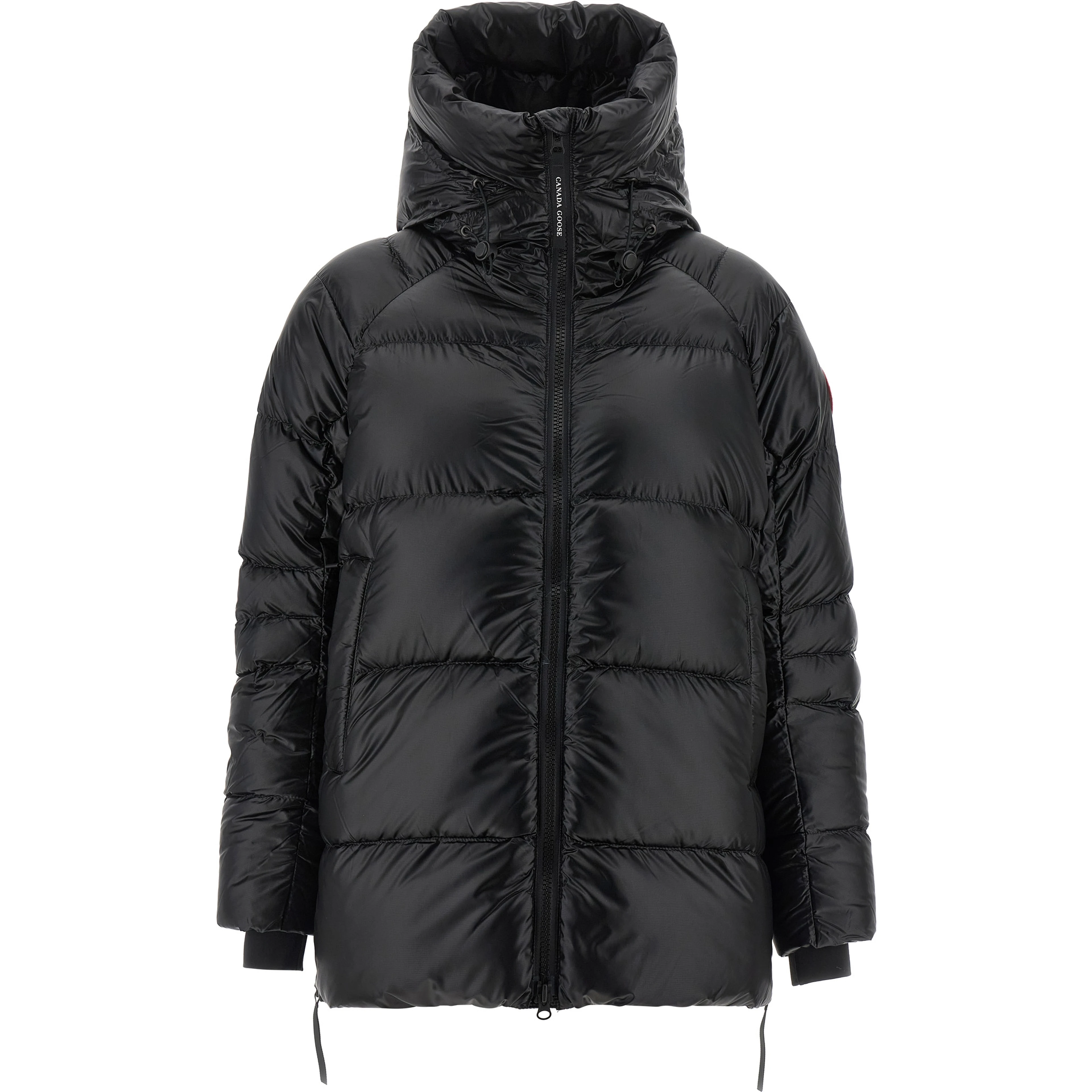 Black Polyamide Full-Length Jacket