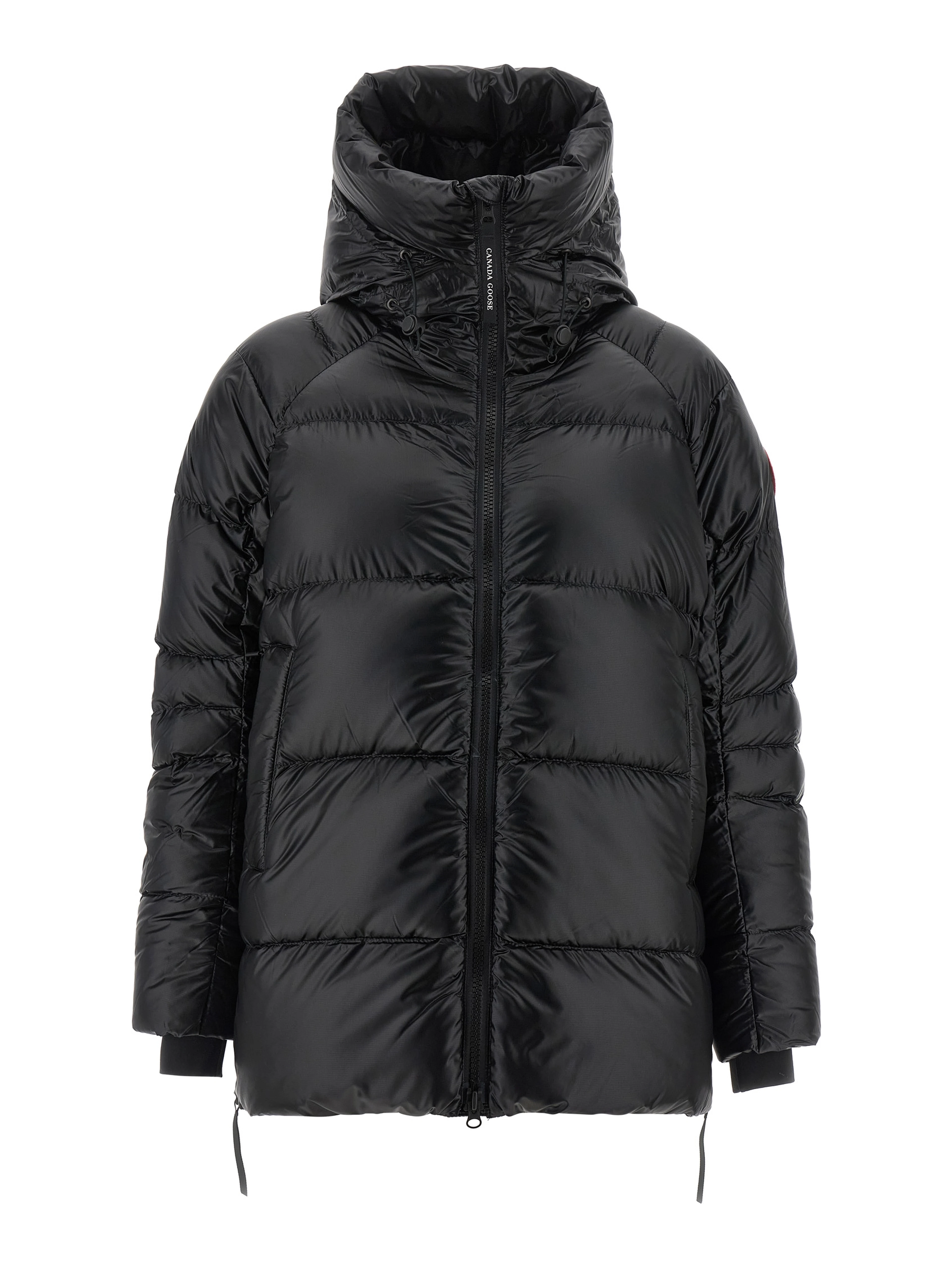 Black Polyamide Full-Length Jacket